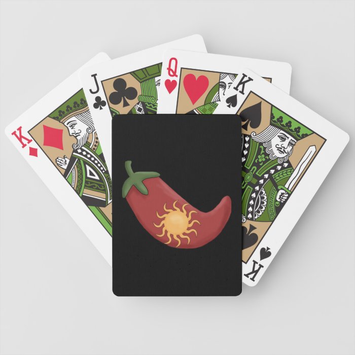 Red Chili Pepper   Chile Relleno Playing Cards