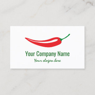 Red chili pepper company logo template business card