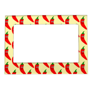 Red Chili Pepper Design Any Colour Background Magnetic Frame