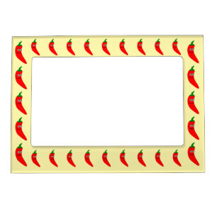 Red Chili Pepper Design Any Colour Background Magnetic Frame