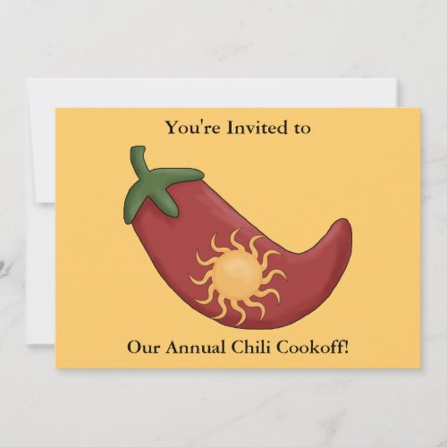 Red Chili Pepper Firecracker - Western BBQ Party Invitation