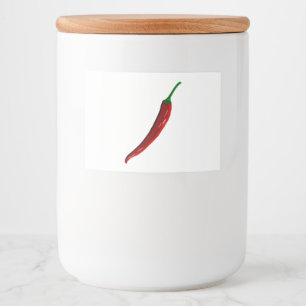 Red Chili Pepper Food Label