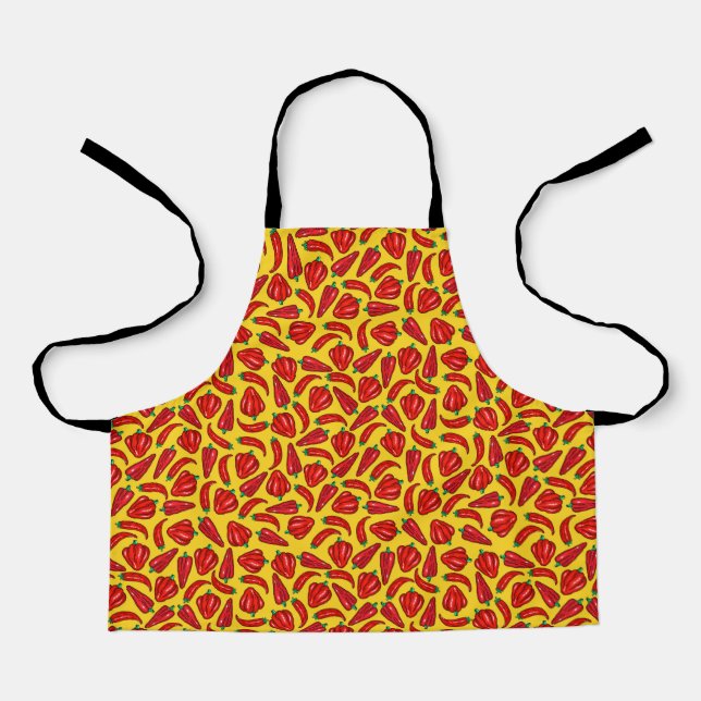 Red Chili Pepper Hot Spicy Apron (Front)