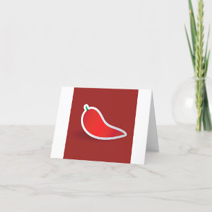 Red Chili Pepper Letterpress Thank You Card