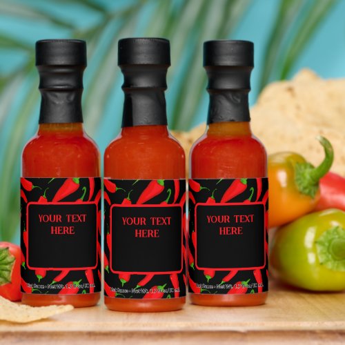 Red Chili Pepper Personalized Hot Sauces