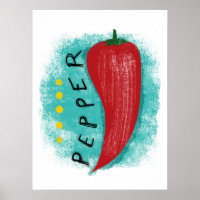 Red Chili Pepper Poster Wall Art