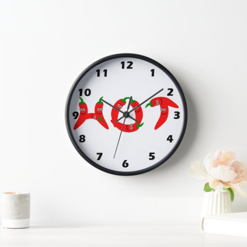 Red Chili Pepper Wall Clock