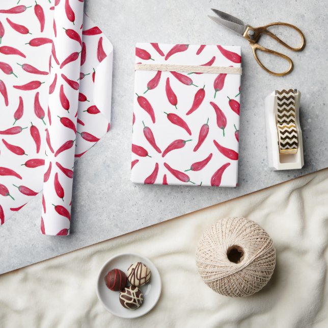 Red Chili Pepper Wrapping Paper (Crafts)