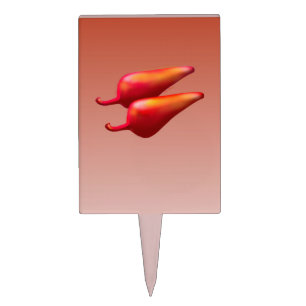 Red Chili Peppers cake picks