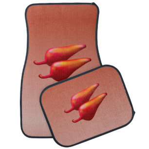 Red Chili Peppers car mats front and rear