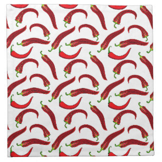 red chili peppers cloth napkin