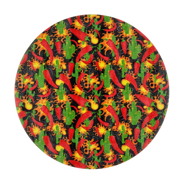 Red Chili Peppers Cutting Board (Front)