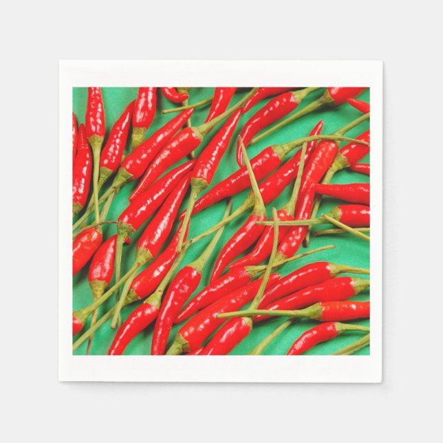 Red chili peppers napkins (Front)