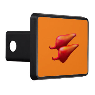 Red Chili Peppers orange hitch cover receiver