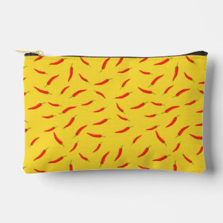 Red Chili Peppers Pattern Accessory Pouch