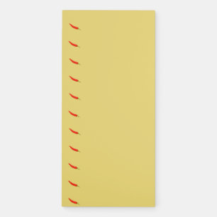 Red Chili Peppers Pattern Magnetic Notepad