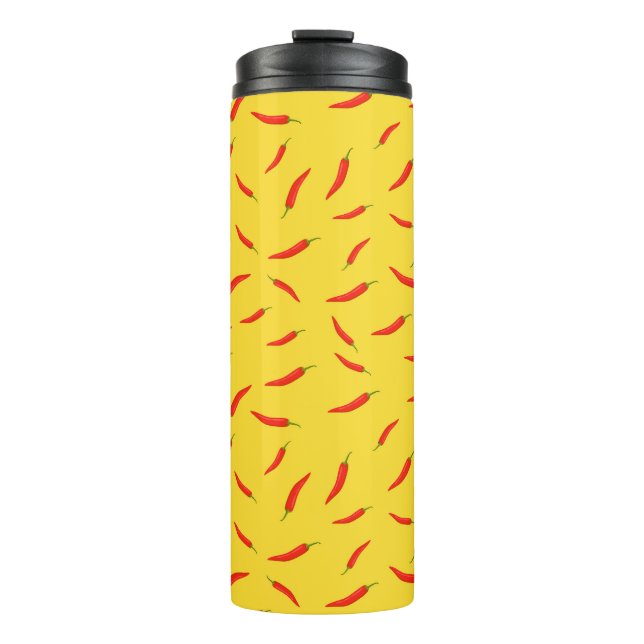 Red Chili Peppers Pattern Thermal Tumbler (Front)
