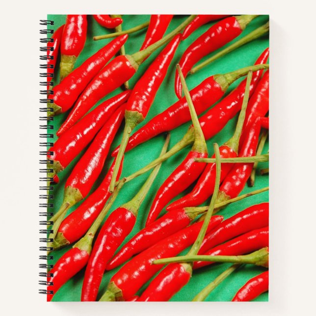 Red chili peppers print notebook (Front)