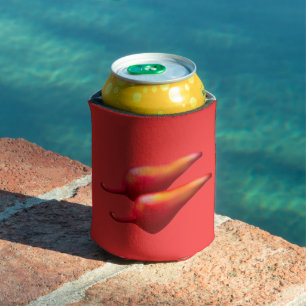 Red Chili Peppers red can cooler