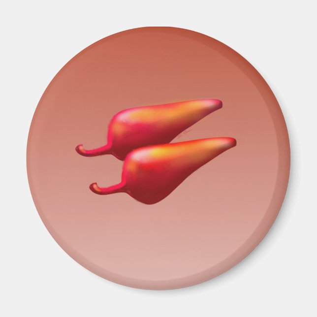 Red Chili Peppers round magnet (Front)