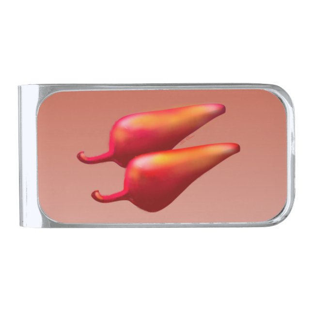 Red Chili Peppers silver money clip (Front)
