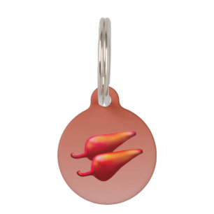 Red Chili Peppers small pet ID tag