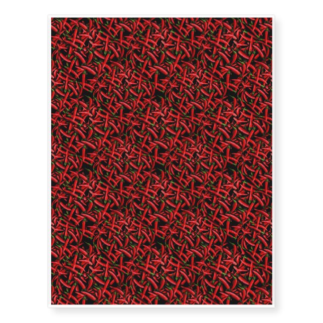 Red Chili Peppers Temporary Tattoos (Front)