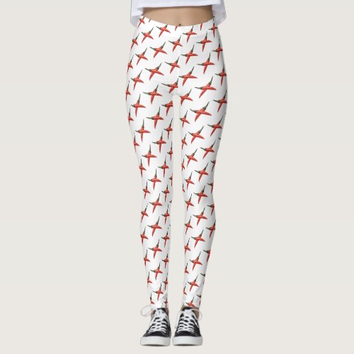 Red chili Peppers Vector Custom Leggings