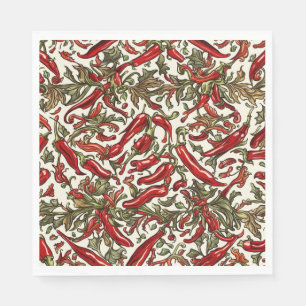 Red Chili Peppers Vintage Napkins