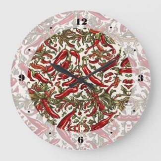 Red Chili Peppers Vintage Pattern 