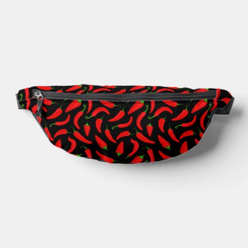 Red Chilli Pepper Patterned Fanny Pack