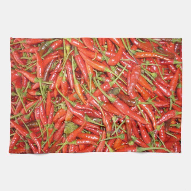red chillies kitchen towel (Horizontal)