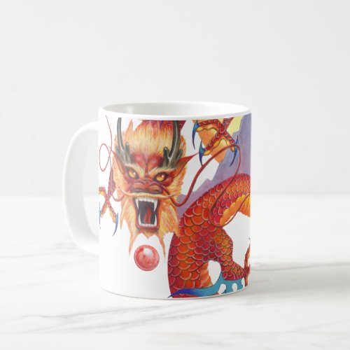 Red Chinese Dragon Coffee Mug