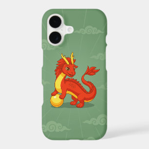 Red Chinese Dragon Custom Name Green iPhone 17 Case