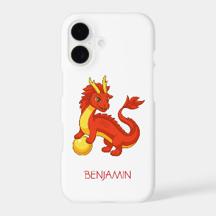 Red Chinese Dragon Custom Name iPhone 17 Case