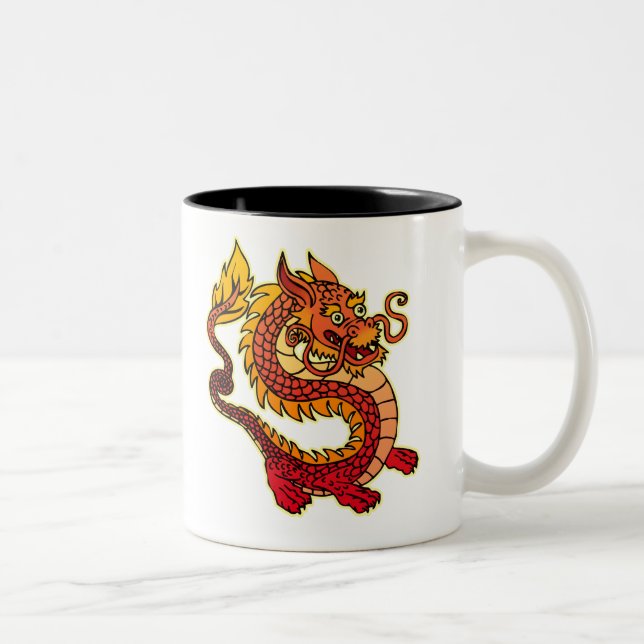 Red Chinese Dragon Mug (Right)