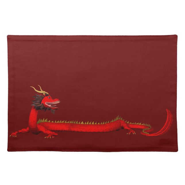 Red Chinese Dragon Placemat (Front)