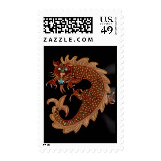Red Chinese Dragon Postage