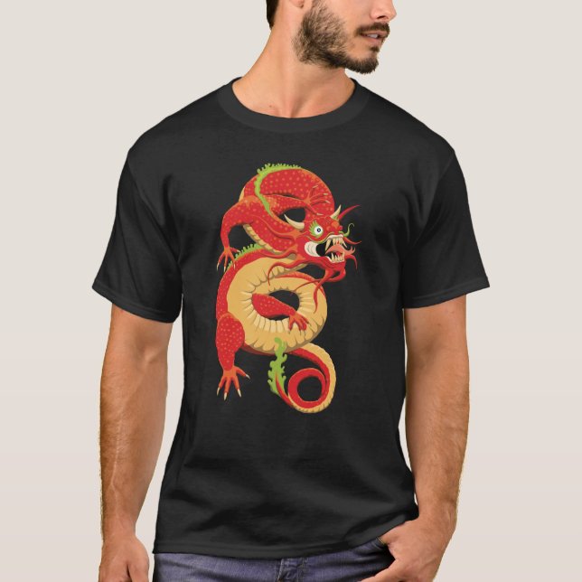 Red Chinese Dragon T-Shirt (Front)