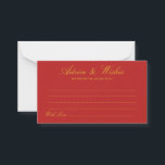 Red Chinese Inspired Wedding Advice & Wishes Card<br><div class="desc">Red Chinese Inspired Wedding Advice & Wishes Card - Feel free to edit,  customize and personalize this simple yet beautiful Asian wedding inspired advice and wishes card. Edit and color options are available.</div>
