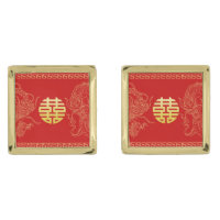 Red Chinese wedding dragon phoenix tea ceremony