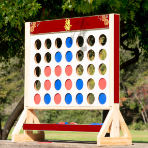 Red Chinese wedding orange floral double happiness Fast Four