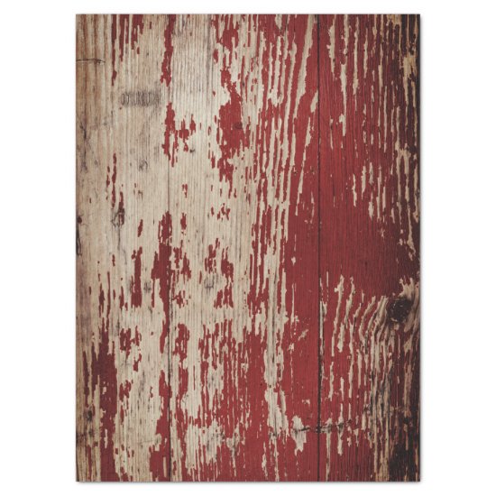 RED CHIPPY AGED BARN WOOD TISSUE PAPER