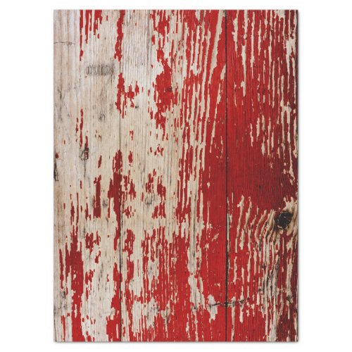 RED CHIPPY BARN WOOD TISSUE PAPER