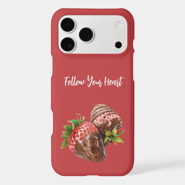 Red Chocolate Covered Strawberries   iPhone Case (Back)
