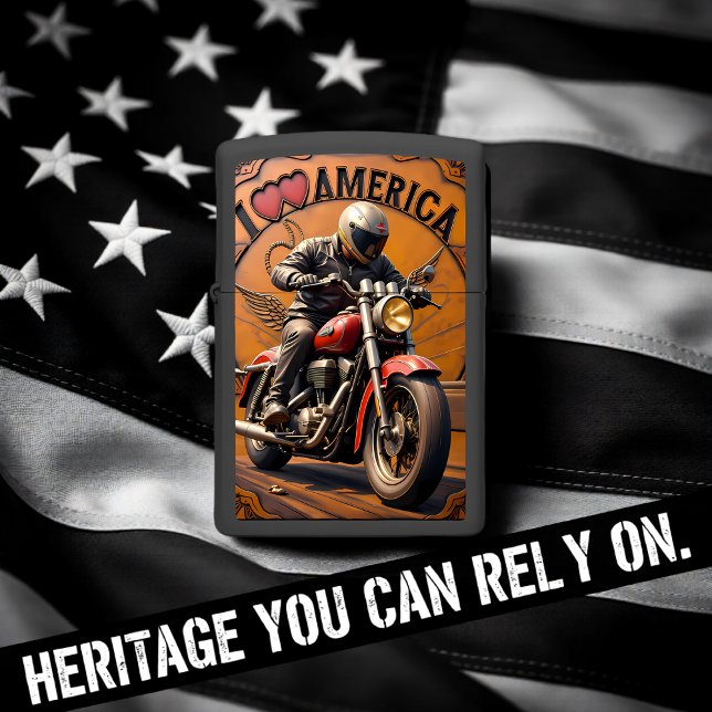 Red Chopper Winged Heart Route Zippo Lighter (Creator Uploaded)