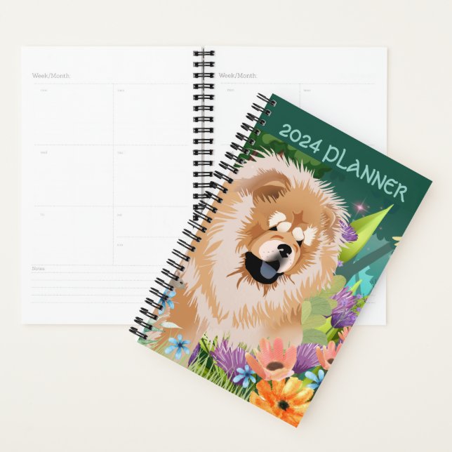 RED CHOW 2024 Daily Planner customize text (Display)