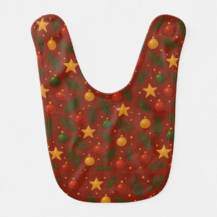 Red Christmas Baby Bib – Classic Holiday Bib 