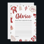 Red Christmas Baby Shower Advice for the Parents Invitation<br><div class="desc">Red Christmas Baby Shower Advice for the Parents</div>