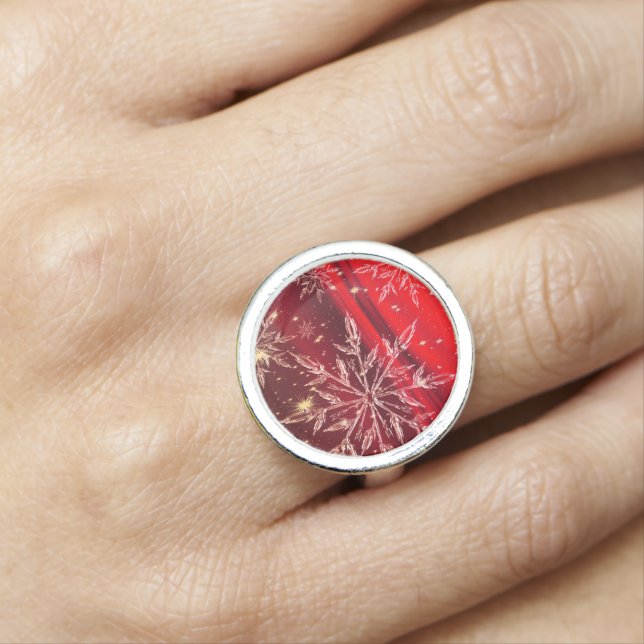 Red Christmas Background Ring (In Situ)